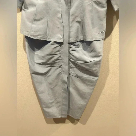 JASON WU Blue Midi Button Up Dress / Size 0 / - Picture 3 of 10